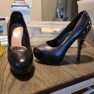 ***USED**** Platform leather shoes